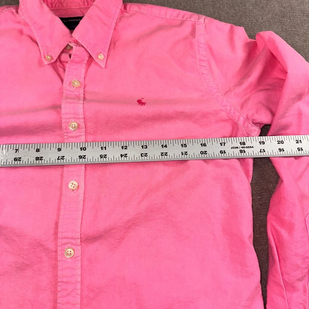 Ralph Lauren Sport Womens Neon Pink Cotton Oxford Button Down Shirt Size 6